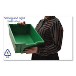 F2 Deep Trays for Gratnells Storage Frames and Trolleys, 1 Section, 3.57 gal, 12.28" x 16.81" x 6.25", Grass Green, 6/Pack