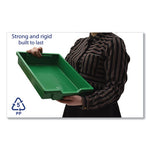 F1 Shallow Trays for Gratnells Storage Frames and Trolleys, 1 Section, 1.85 gal, 12.28" x 16.81" x 3.25", Grass Green, 8/Pack