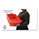 F2 Deep Trays for Gratnells Storage Frames and Trolleys, 1 Section, 3.57 gal, 12.28" x 16.81" x 6.25", Flame Red, 6/Pack