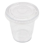 PET Lids, Fits 8 oz to 10 oz Cold Cups, No Hole Flat Lid, Clear, 1,000/Carton