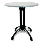 Topalit Tables, Round, 36" dia x 29"h, Silver Top, Black Aluminum Base/Legs