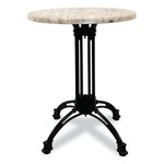 Topalit Tables, Round, 36" dia x 29"h, Gray Top, Black Iron Base/Legs