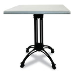 Topalit Tables, Square, 32 x 32 x 29, Silver Top, Black Aluminum Base/Legs