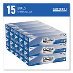 Kimwipes Delicate Task Wipers, 2-Ply, 14.7 x 16.6, Unscented, White, 92/Box, 15 Boxes/Carton