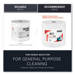 General Clean X60 Cloths, Jumbo Roll, 12.2 x 12.4, White, 1,100/Roll