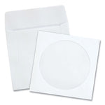CD/DVD Sleeves, 1 Disc Capacity, White, 100/Box