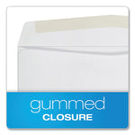 Business Envelope, #10, Commercial Flap, Side Seam, Gummed Closure, 24 lb Bond Weight Paper, 4.13 x 9.5, White, 500/Box