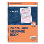 Telephone Message Book with Fax/Mobile Section, Two-Part Carbonless, 3.88 x 5.5, 4 Forms/Sheet, 400 Forms Total