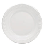 Quiet Classic Laminated Foam Dinnerware, Plate, 10" dia, White, 500/Carton