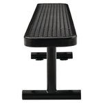 Expanded Steel Flat Bench, 72 x 14.5 x 18, Black