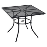 Interion Mesh Cafe Table and Chair Sets, Square, 36 x 36 x 29, Black Top, Black Base/Legs