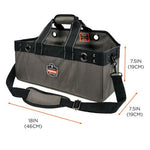 Arsenal 5844 Bucket Truck Tool Bag w/Tool Tethering Attachment Points, 18 x 7.5 x 7.5, Polyester, Gray, Ships in 1-3 Bus Days