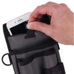 Arsenal 5568 Belt Loop Tool Pouch w/Device Holster, 4 Compartments, 5 x 2 x 8.5, Polyester, Gray, Ships in 1-3 Business Days