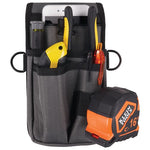 Arsenal 5569 Belt Clip Tool Pouch with Device Holster, 4 Compartments, 5 x 2 x 8.5, Polyester, Gray, Ships in 1-3 Bus Days