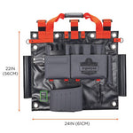 Arsenal 5710 Bucket Truck Tool Board, Tethering Points, 8 Compartments, 24" x 22", Tarpaulin, Gray, Ships in 1-3 Bus Days