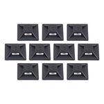 Squids 3701 Mini Adhesive Mount Replacements, 2 lb Max Safe Working Capacity, 0.9" Long, Black,10/Pack, Ships in 1-3 Bus Days