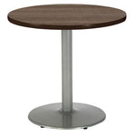 Pedestal Table with Four Navy Kool Series Chairs, Round, 36" Dia x 29h, Studio Teak