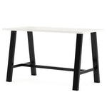 Midtown Dining Table with Four Navy Kool Series Chairs, 36 x 72 x 30, Designer White