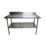 Stainless Steel 5" Riser Top Tables, 60w x 30d x 39.75h, Silver, 2/Pallet