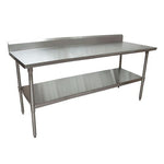 Stainless Steel 5" Riser Top Tables, 72w x 30d x 39.75h, Silver, 2/Pallet