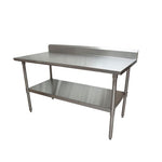 Stainless Steel 5" Riser Top Tables, 60w x 30d x 39.75h, Silver, 2/Pallet