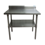 Stainless Steel 5" Riser Top Tables, 48w x 30d x 39.75h, Silver, 2/Pallet