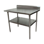 Stainless Steel 5" Riser Top Tables, 48w x 30d x 39.75h, Silver, 2/Pallet