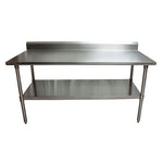 Stainless Steel 5" Riser Top Tables, 72w x 30d x 39.75h, Silver, 2/Pallet