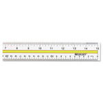 Acrylic Data Highlight Reading Ruler With Tinted Guide, 15" Long, Clear/Yellow