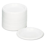 Plastic Dinnerware, Plates, 7" dia, White, 125/Pack