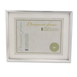 Plastic Document Frame with Mat, 11 x 14 and 8.5 x 11 Inserts, Metallic Silver