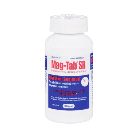 Mineral Supplement Mag-Tab® SR Magnesium 84 mg Strength Tablet 100 per Pack