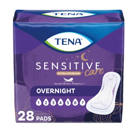 Bladder Control Pad TENA® Intimates™ Overnight 16 Inch Length Heavy Absorbency Superabsorbant Core One Size Fits Most