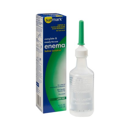 Enema sunmark® 4.5 oz. 19 Gram - 7 Gram Strength Monobasic Sodium Phosphate / Dibasic Sodium Phosphate