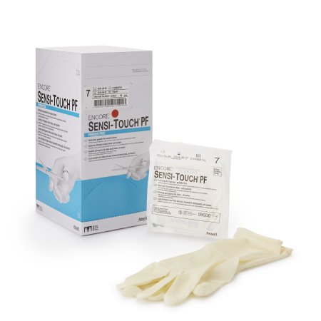 Surgical Glove ENCORE® Sensi-Touch® PF Size 7 Sterile Latex Standard Cuff Length Micro-Textured Natural Chemo Tested