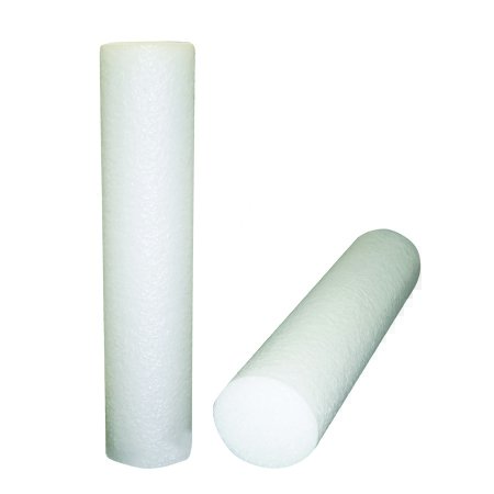 CanDo® Round Therapy Foam Roller Jumbo White Polyethylene Foam 8 X 36 Inch