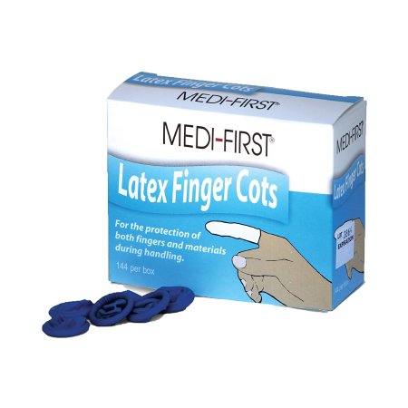Finger Cot Medi-First® Large 2-1/2 Inch Length Powder Free Latex NonSterile