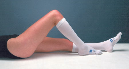 Anti-embolism Stocking T.E.D.™ Knee High Medium / Long White Inspection Toe