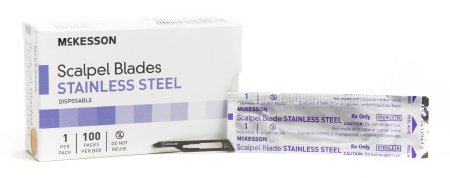 Surgical Blade McKesson Brand Stainless Steel No. 15 Sterile Disposable Individually Wrapped