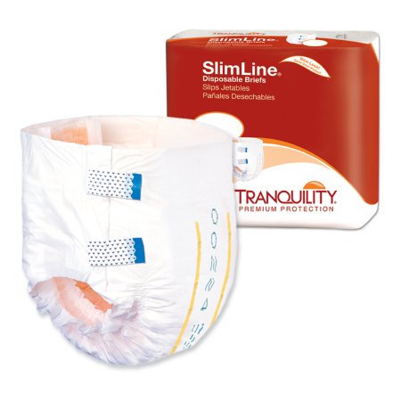 Unisex Adult Incontinence Brief Tranquility® Slimline® Large Disposable Heavy Absorbency