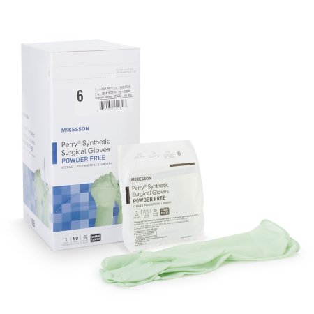 Surgical Glove McKesson Perry® Performance Plus Size 6 Sterile Polyisoprene Standard Cuff Length Smooth Green Chemo Tested