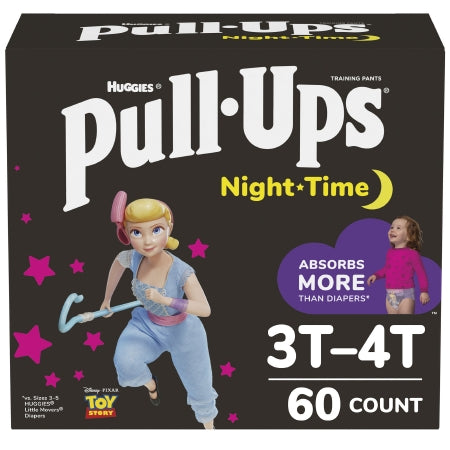 Female Toddler Training Pants Pull-Ups® Night-Time® Size 3T to 4T Disposable Heavy Absorbency