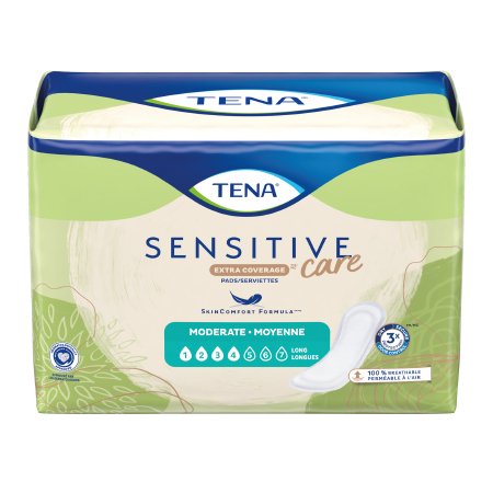 Bladder Control Pad TENA® Intimates™ Moderate Long 12 Inch Length Moderate Absorbency Dry-Fast Core™ One Size Fits Most