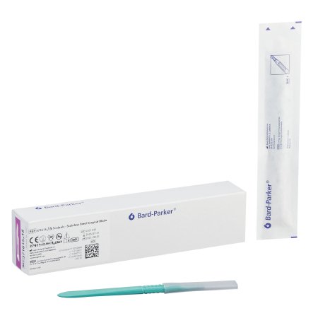 Scalpel Bard-Parker™ Conventional No. 15 Stainless Steel / Plastic Nonslip Grip Handle with Centimeter Scale Sterile Disposable