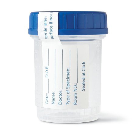 Specimen Container for Pneumatic Tube Systems Click-N-Close 90 mL (3 oz.) Screw Cap Patient Information Sterile Fluid Path