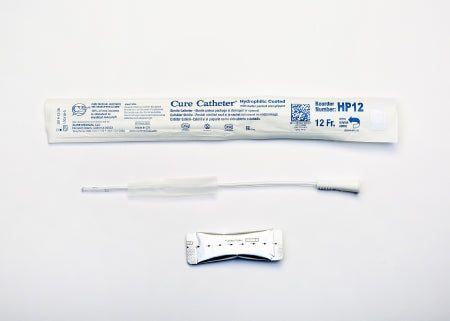 Urethral Catheter Cure Catheter™ Straight Tip Hydrophilic Coated Plastic 12 Fr. 10 Inch
