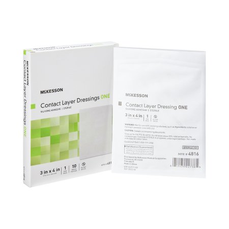 Wound Contact Layer Dressing McKesson Rectangle Sterile