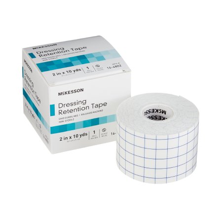 Water Resistant Dressing Retention Tape with Liner McKesson White 2 Inch X 10 Yard Nonwoven / Printed Release Paper NonSterile