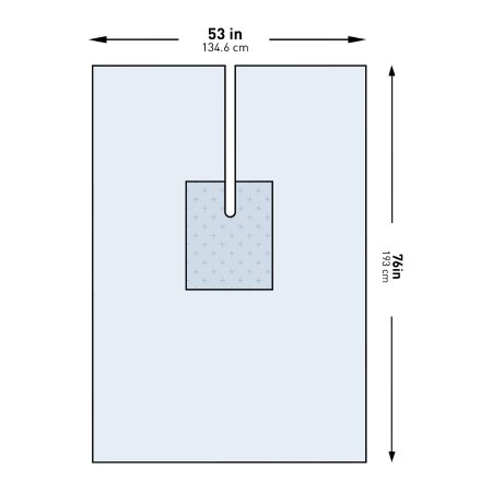 Orthopedic Drape McKesson U-Drape with Split 53 W X 76 L Inch Sterile