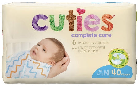 Unisex Baby Diaper Cuties® Complete Care Size 0 Disposable Heavy Absorbency